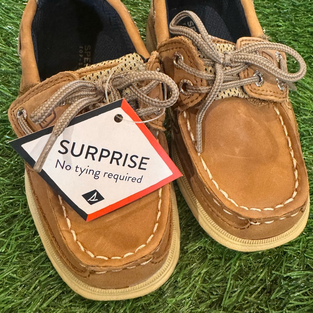 Kids Tan Boat Shoes - Picture 4 of 5